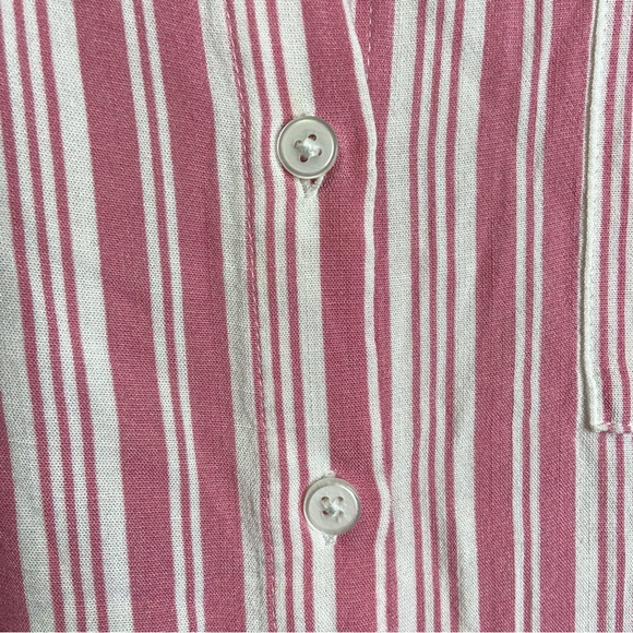 torrid Pink & White Striped Tie-Front Button Down Shirt - Picture 6 of 15